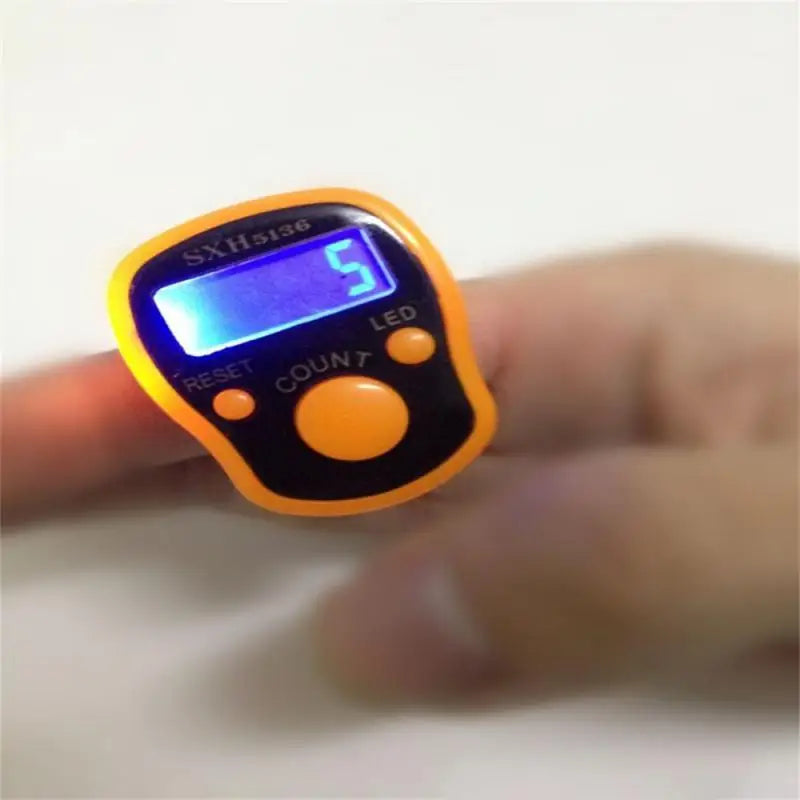 1~10PCS Finger Counter w/ Compass Islamic Tasbih Bead 5 Digital LED Electronic Handheld Tally Counter Clicker  counter ring