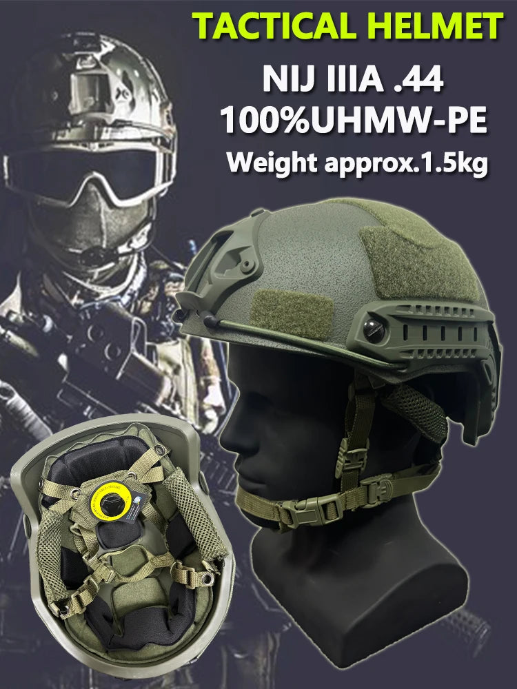 Tactical Ballistic ACH High Cut Helmet Kevlar High Quality Safety Helmet FAST NIJ IIIA Wendy's Suspension Liner Ballistic Helmet
