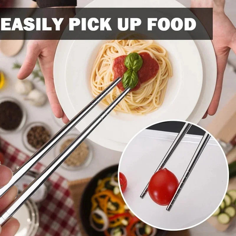 23cm Reusable S/Steel Chopsticks