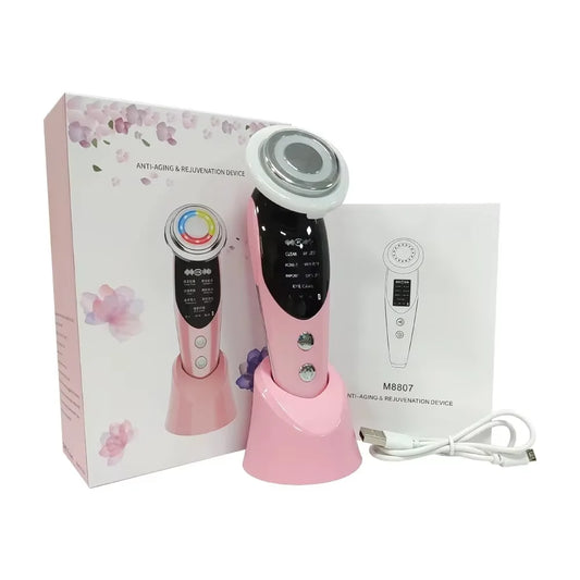 7 in 1 Face Lift Devices Microcurrent Skin Rejuvenation EMS RF Women Facial Massager Light Therapy Anti Aging Wrinkle Beauty