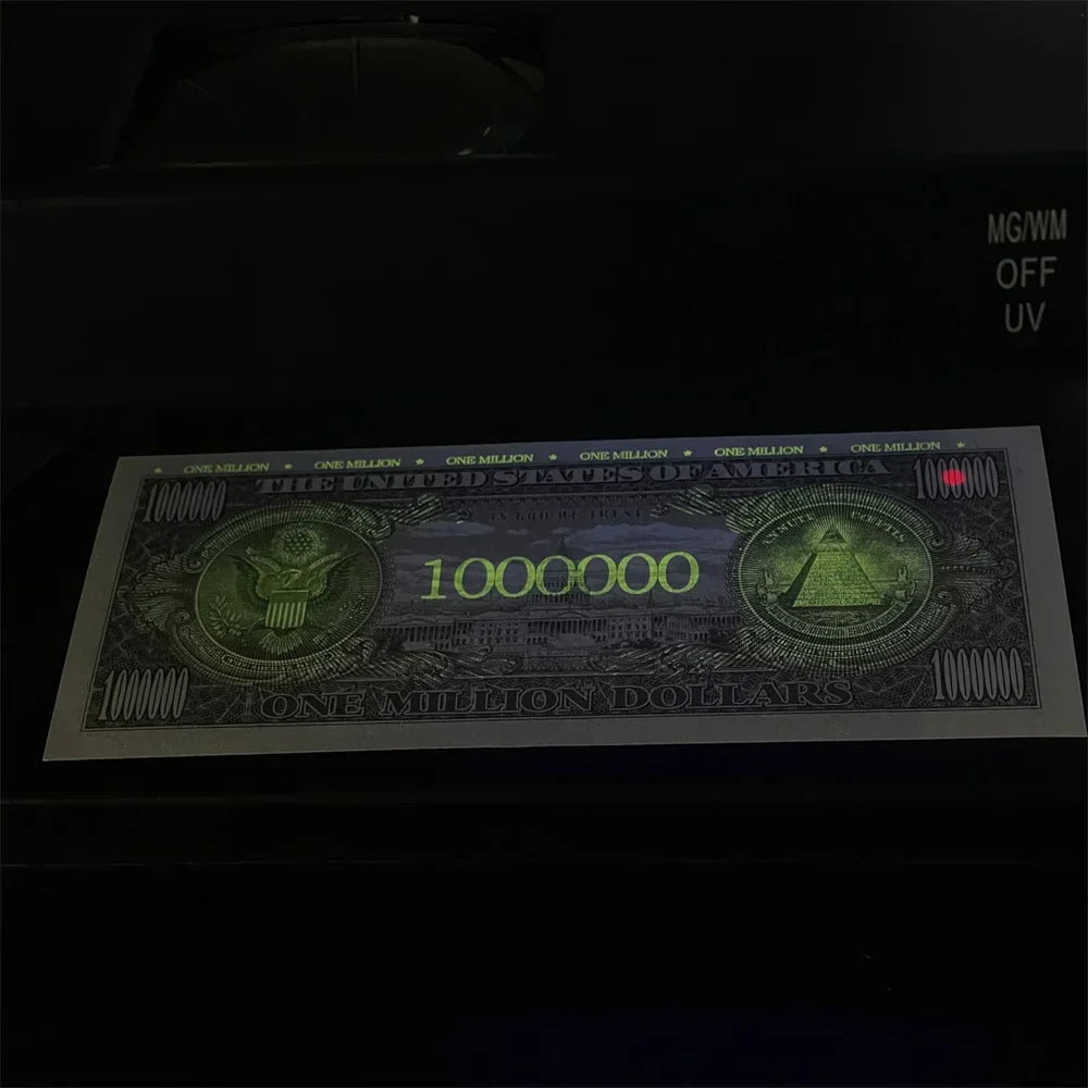 10PCS /100PCS American One Million Dollar Paper Statue of Liberty UV Anti-counterfeiting Serial Number Banknote Collection Usa