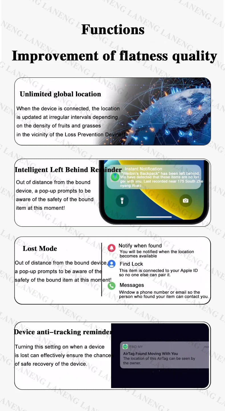 GPS IP67 MFI For Apple Tracker Smart Air Tag Child Key Pet Car Vehicle Lost Tracker Battery Life About 365 Day Bluetooth Tracker