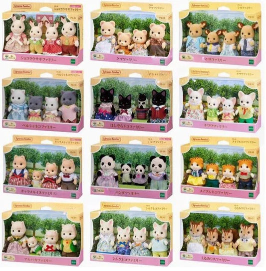 Sylvanian Families Anime Girl Figures Calico critters Furniture Set Pvc Statue Model Doll Collection Ornaments Gifts Toys
