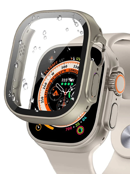 Cover For Apple Watch Ultra 2 3 Case 49mm Accessories PC Shockproof Bumper+Tempered Glass Screen Protector iwatch Series Ultra3