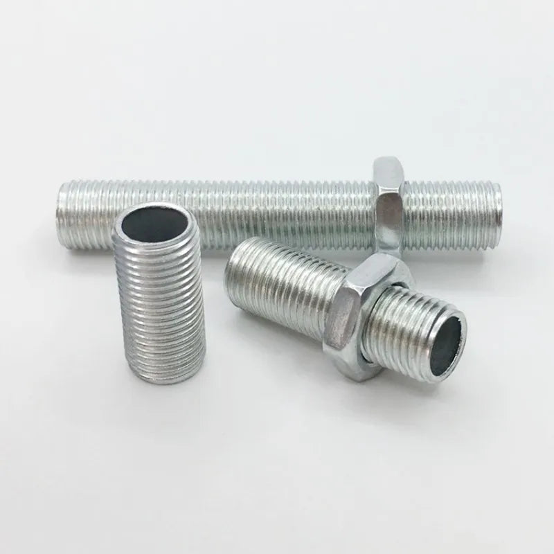 Lamp Tooth Tube Metal M10 Hollow Threaded Tube Galvanized Led Lamp Head Link Fixed Base Support Rod Lighting Accessories Screws