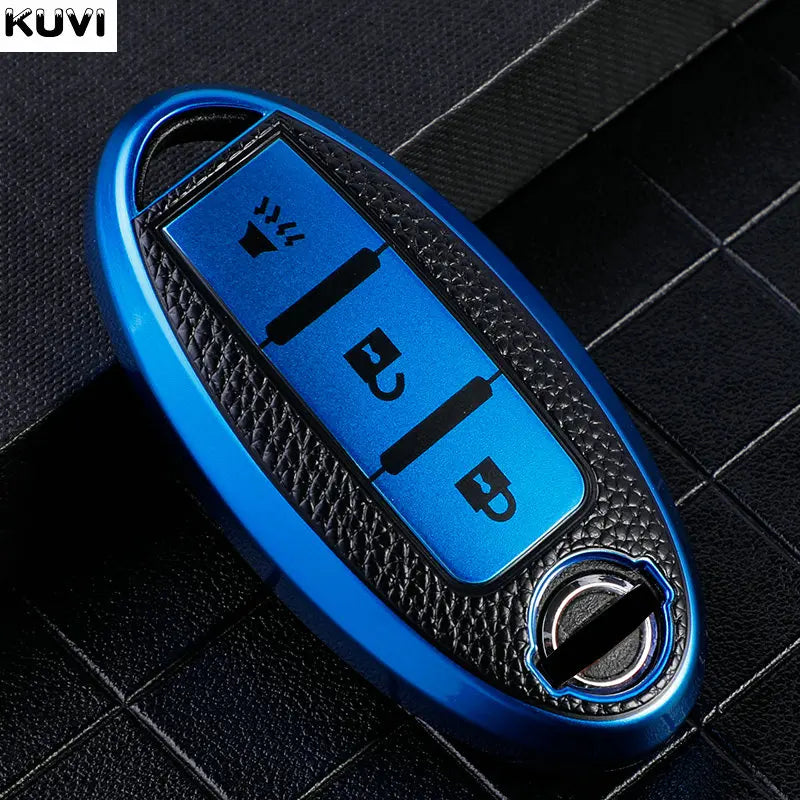 Leather TPU Car Key Case Cover Shell for Nissan Qashqai X-Trail T32 T31 Juke J10 J11 Kicks Tiida Pathfinder Note for Infiniti