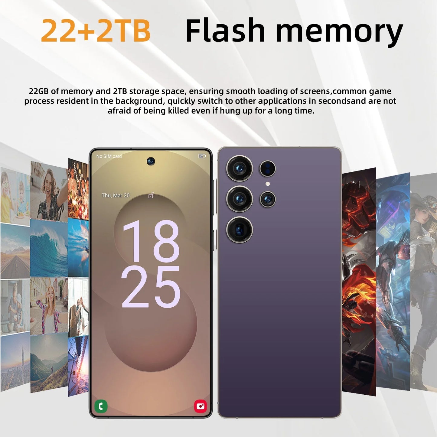 HOT 2025 new S25 Ultra original intelligent 5G dual card dual standby Android 14 system global version phones 8000mAh battery