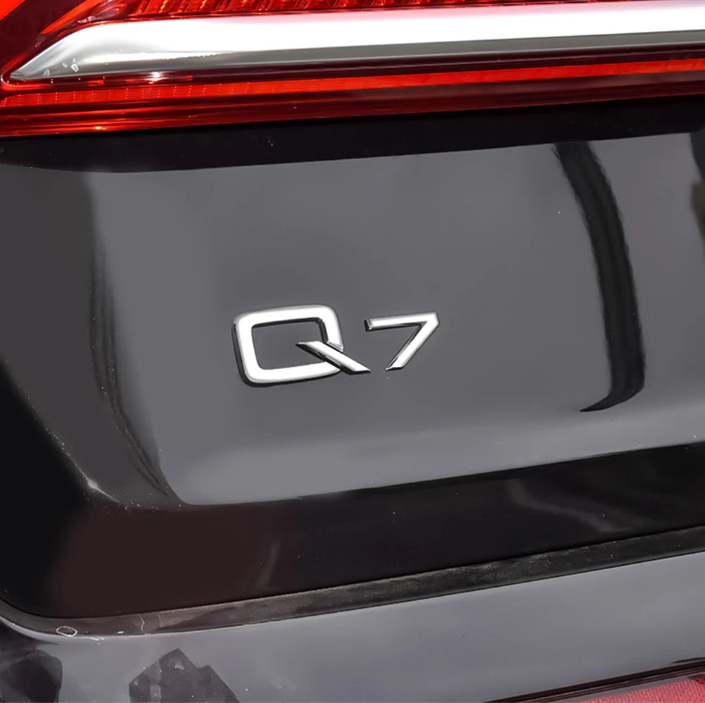 ABS Letter Badge Car Body Rear Trunk Sticker Decoration Accessories For Audi Q3 Q5 Q7 V6T A4 A1 A5 S5 A6 V6T S8 V8T Car Styling