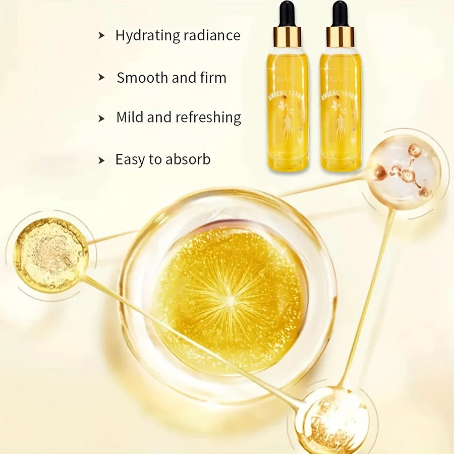 GZE Ginseng Serum With Niacinamide For Firming, Moisturizing, Tighten And Relax Skin - Skincare Essential Oil Essence Solution F