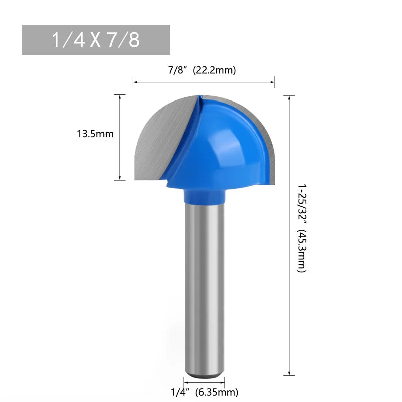 Round Bottom Over Nose Router Bit CNC 6mm Router Bit Set Carbide Ball End Mill 6mm 8mm for Wood Woodworking