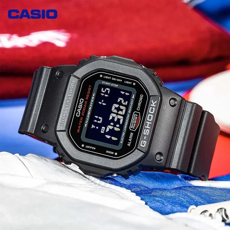 CASIO Men's Watch DW-5600 Series Small Square Men's Waterproof and Shockproof Sports Multifunctional Watch Quartz Watch