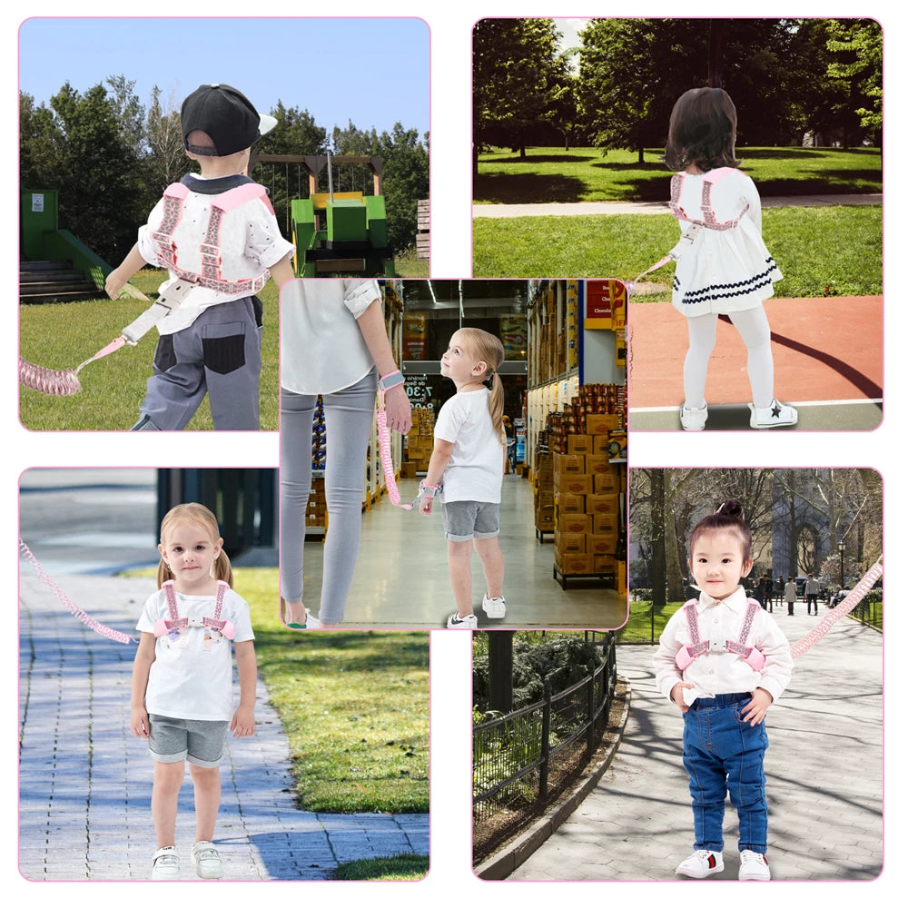 Toddler Leash Anti-Lost Wristband Reflective Harness Child Lock for Outdoor Anti Lost Wrist Link Strap Rope Kids Safety Products