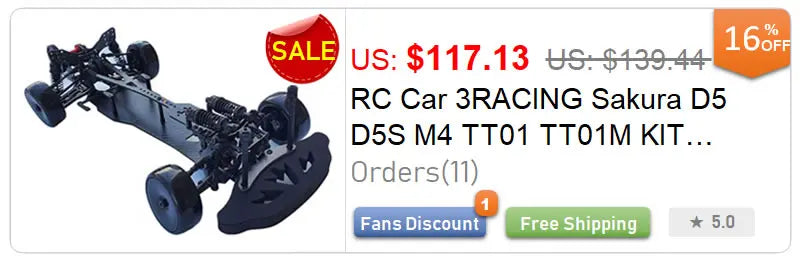 RC Car 3RACING Sakura D5 D5Pro D5M KIT 1:10 Carbon Fiber DIY Model Remote Control Super Rear Drive Drift High Speed Racing Frame