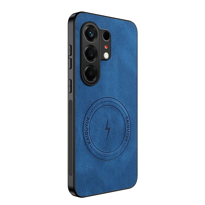 For Tecno Camon 50 4G Vintage Business Phone Case Cover Sheepskin Leather Magnetic Case Wireless Case for Tecno Camon 50 Pro 4G