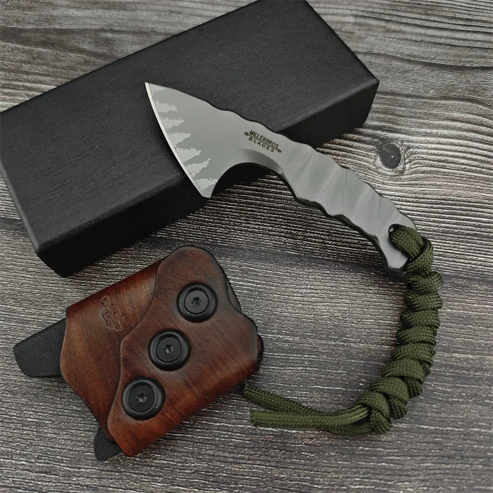 Miller Small Axe D2 Fixed Blade for Outdoor Wilderness Hiking Expedition Survival Hunting Self-Defense Multi-Tool for Men