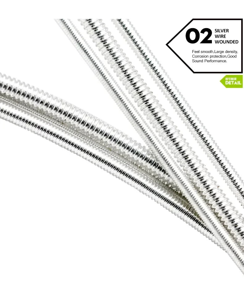 10/50 Set Orphee Classical Guitar Strings Silver Plated Wire Nylon Strings NX Series 6pcs/Set Beginners for Classic Guitar Part