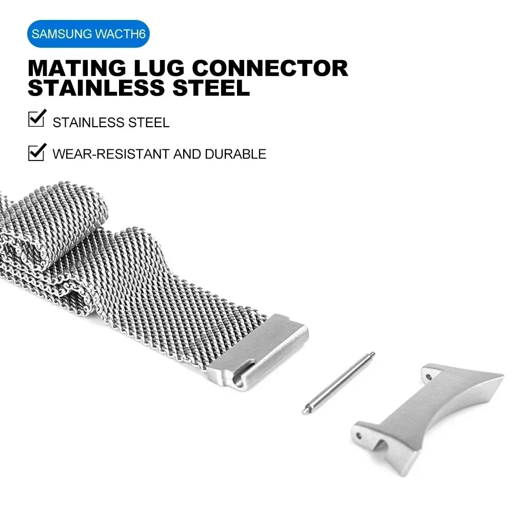 22mm 20mm Quick Fit Connector for Samsung Galaxy Watch 6 5 4 40 44mm Metal Adapter For Galaxy Watch 6 Classic 47mm 43mm 42 46mm