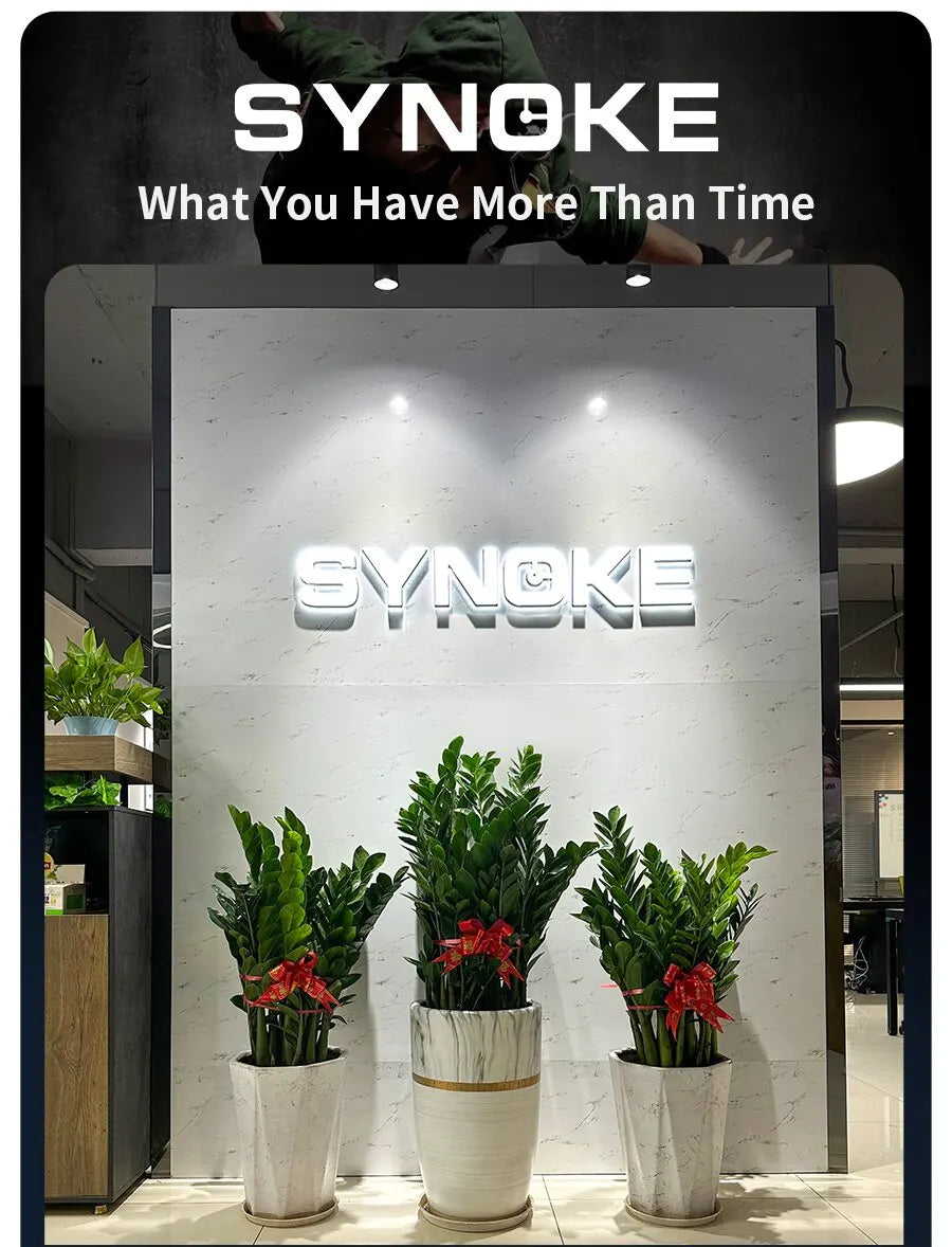 SYNOKE Watch Outdoor Sports Multifunctional Waterproof Shock Resistant Large Screen Display Luminous LED Digital Watch For Men