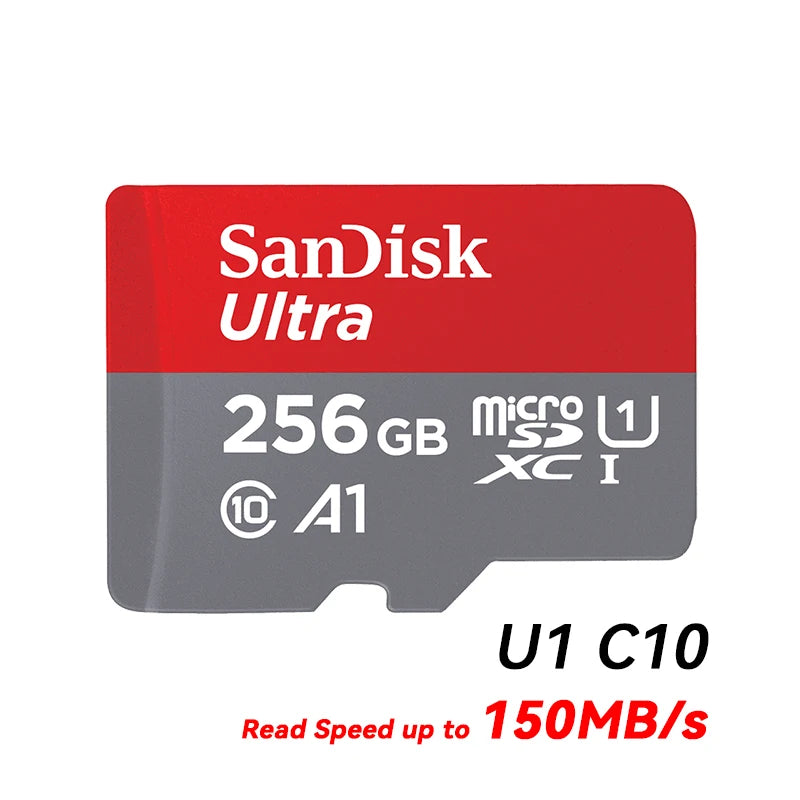 SanDisk Micro SD Memory Card TF Flash Card Ultra A1 V10 C10 U1 32GB 64G 128G 256G 512G 1TB for Camera Phone Nintendo Switch