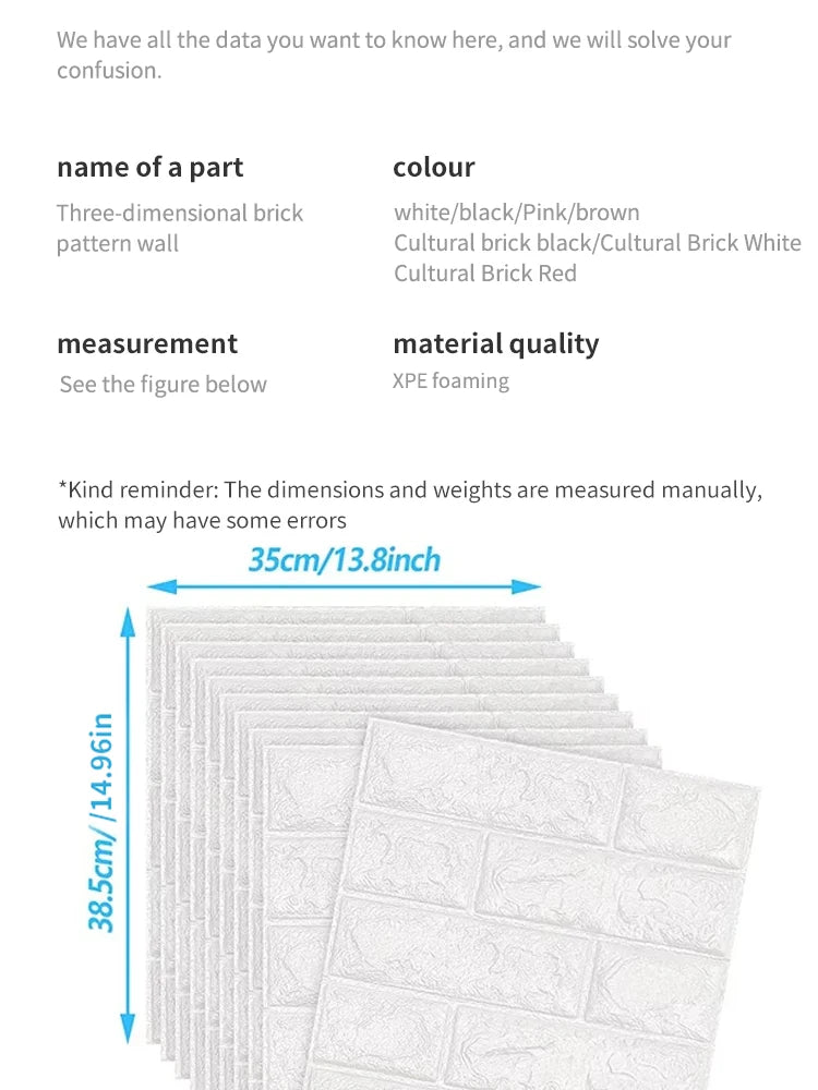 3D Three-dimensional Wall Stickers Self-adhesive Wallpaper Anti-collision Decorative Stickers 10pc