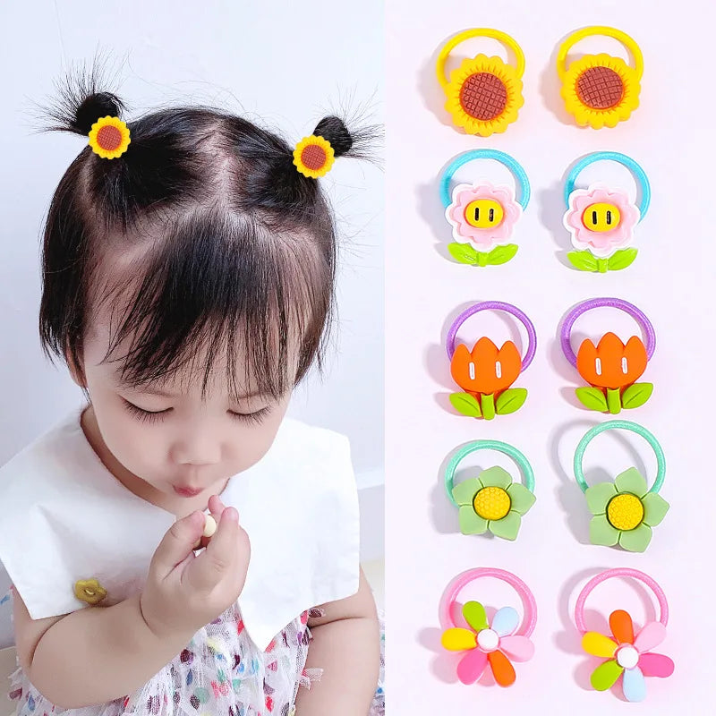 Children's Rubber Bands Do Not Harm Hair Girl Headbands Korean Baby Accessories Rings Tie Rubber Bands Little Girl Headbands