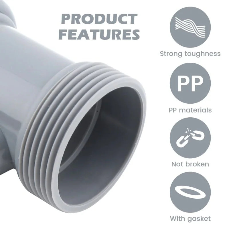 Kitchen Sink Drain Pipe Wye Adapter Y-Shaped Basin Sewer Branch Connector Female To Male Thread Connector Fitting Accessories