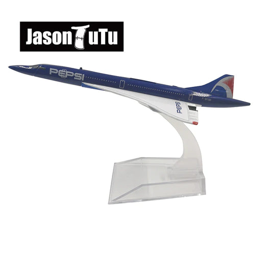 JASON TUTU 16cm Concorde Plane Airplane Model Aircraft Model Diecast Metal 1/400 Scale Planes