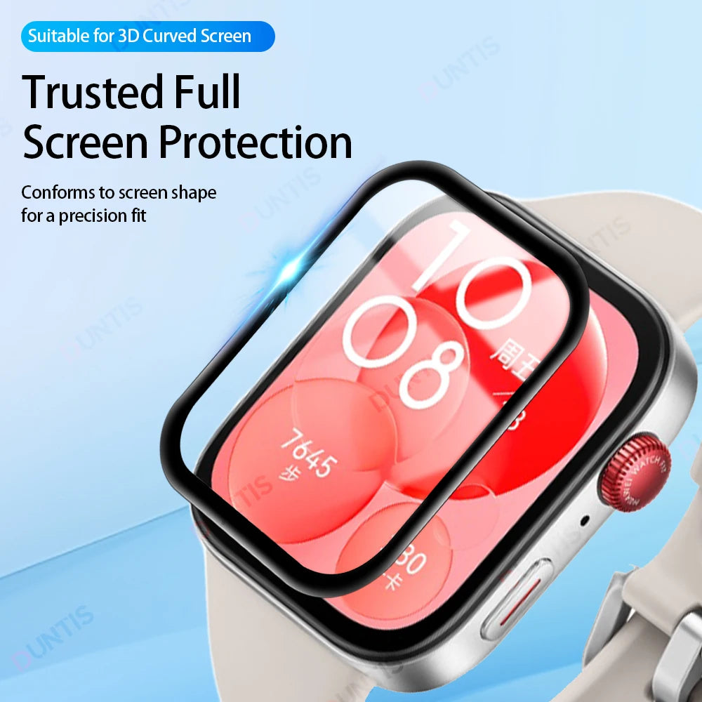 Screen Protector for Huawei Watch Fit 3 3D Curved Screen Protector for Huawei Watch Fit3 Ultra-HD Full Coverage Protective Film