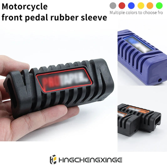 Motorcycle Universal Nonslip Front Footrest Pedal Foot Peg Footpeg Covers Set Rubber 1 Pair 12colors