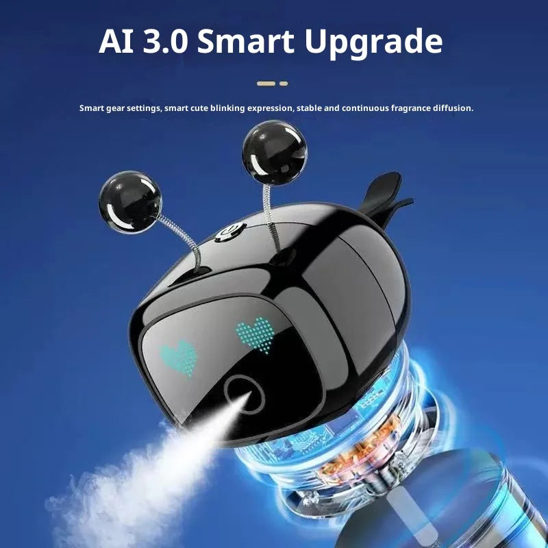 Creative Car Smart Aromatherapy Diffuser - Robot-shaped Aromatherapy Ornament, Air Freshener with Long-lasting Light Fragrance