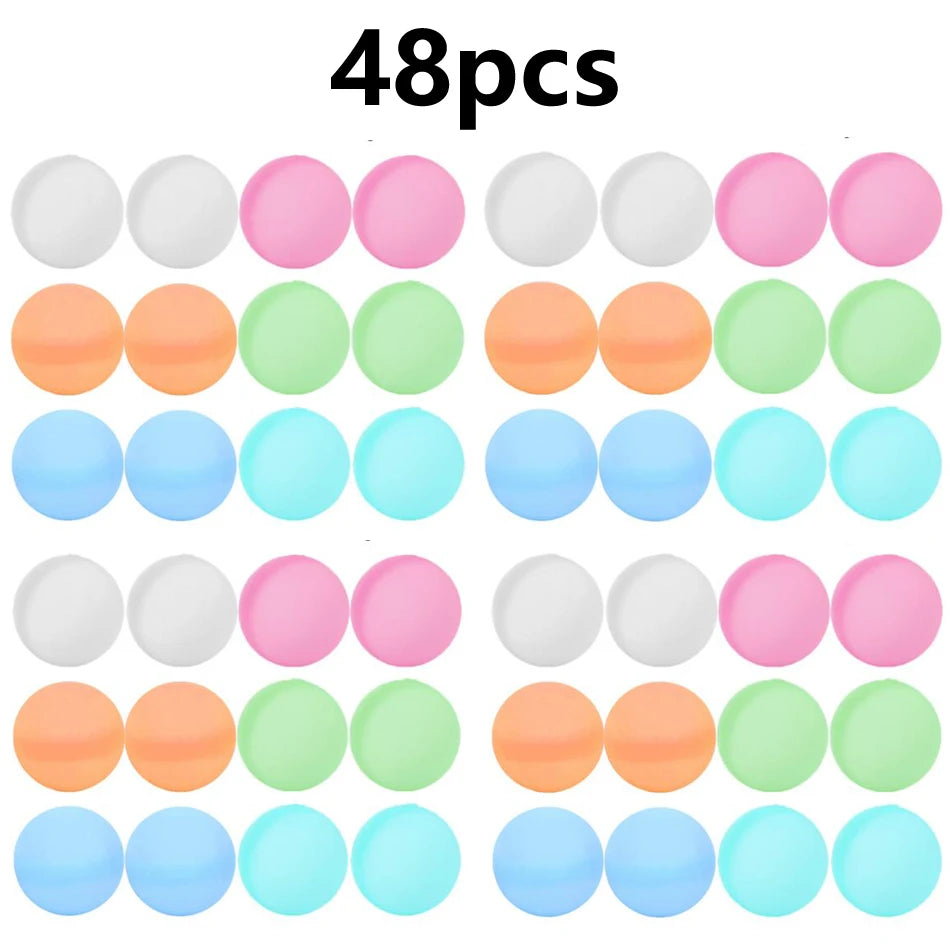 1-60P New Reusable Water Balloons Refillable Water Balloon Quick Fill Self Sealing Water Bomb Splash Balls  Swimming Pool