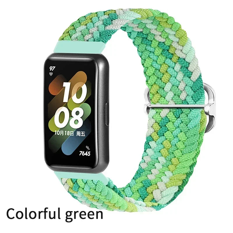 Strap For Huawei Band 7 Adjustable Elastic Nylon Braided Strap Men Women Replacement Bracelet Wristband For Huawei Band 7
