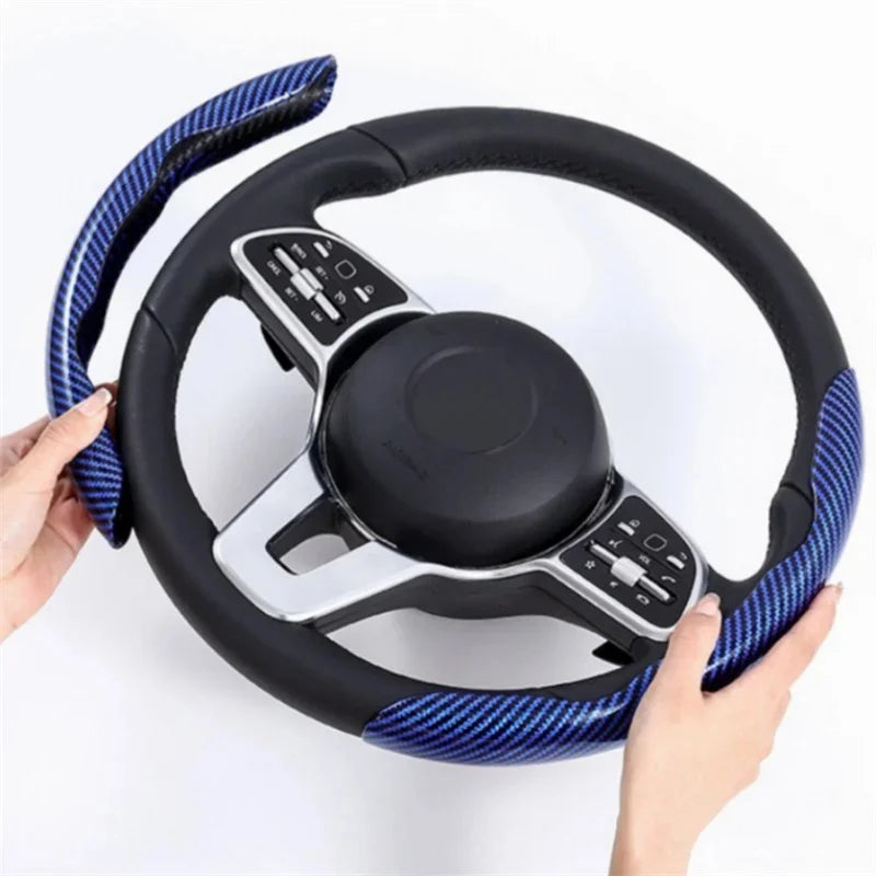 2025 NEW Carbon Fiber Car Steering Wheel Cover Universal Non-Slip 2PCS Steering Wheel Booster Cover Anti-skid Accessories