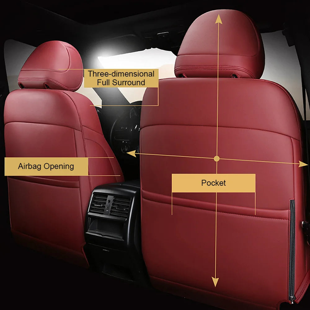 For Land Rover Range Rover Velar 2017 2018 2019 2020 Faux Leather Custom Car Seat Covers Full Set Interior Protector Accessories