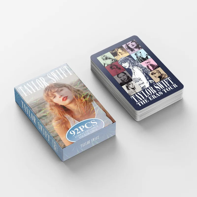 60+32Pcs/Set Taylor Photo Card European American Star Album Small Card Double-sided LOMO Card Fan Collection Card Book