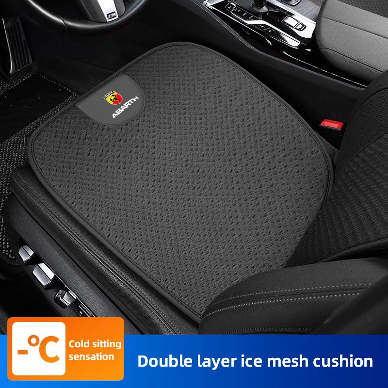Car Ice Silk Seat Cushion Seat Covers For Fiat 500 Abarth Punto Panda Doblo Stilo Backrest Mat Rear Seat Cushion Car Interior