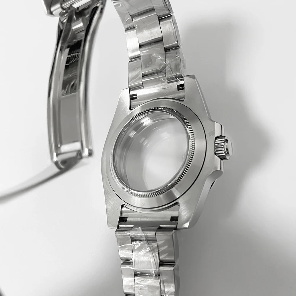 39mm EXP 24 Hours Fixed Bezel NH34 NH35 NH36 NH38 Sapphire Glass Watch Case Solid Bracelet Stainless Steel ETA2824 PT5000 Case