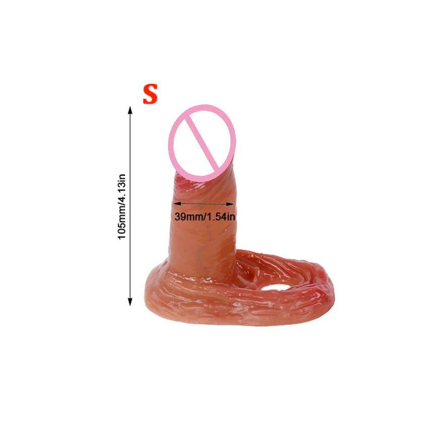 Fantasy Ribbed Dragon Penis Sleeve Soft Silicone Sex Toys Sheath Cock Enlargement Hollow Animal Dildo  Male Masturbator Adult 18