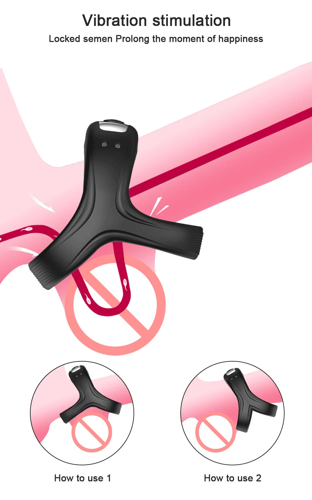 Strong Vibrator Cockring Penis Cock Ring on for Man Delay Ejaculation Sex Toys for Men Couple Rings Penisring Toys for Adults 18