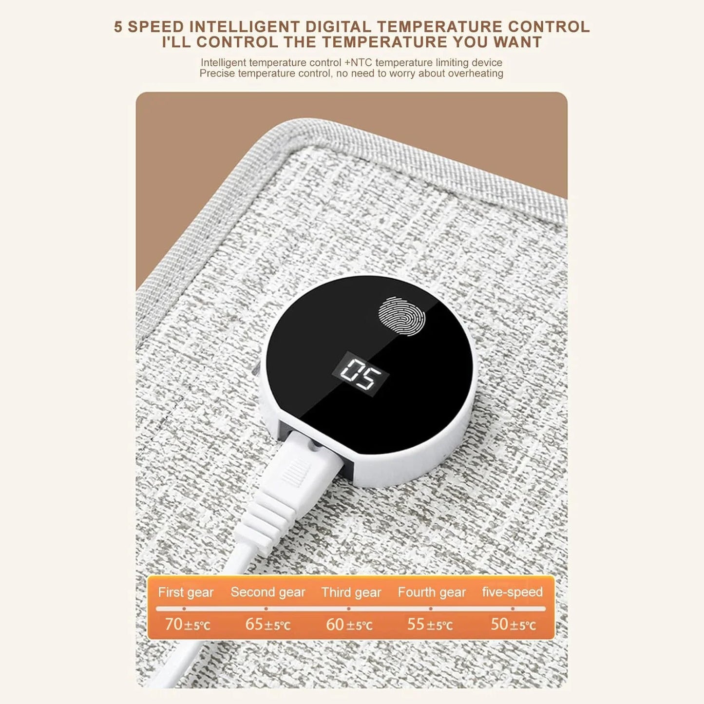Electric Foot Heater Under Desk Silent Foldable Leg Warmer Thermostat Auto Shut Off Timer Office Home EU/UK Plug
