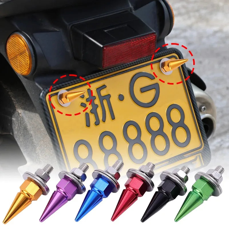M6 Threaded Tips Screw Car Modified Fasteners Fender Washer Bumper Engine Screws License Plate Aluminium Alloy Bolts