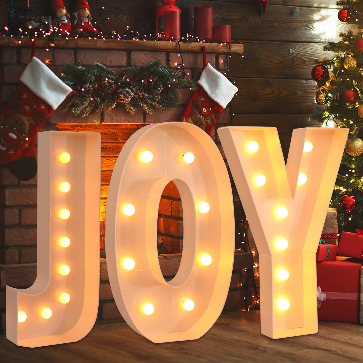 91.5cm Warm Light Up Giant Letter Led Light Frame Box Balloon Filling Box with 10 Lights Birthday Wedding Xmas Decor Baby Shower