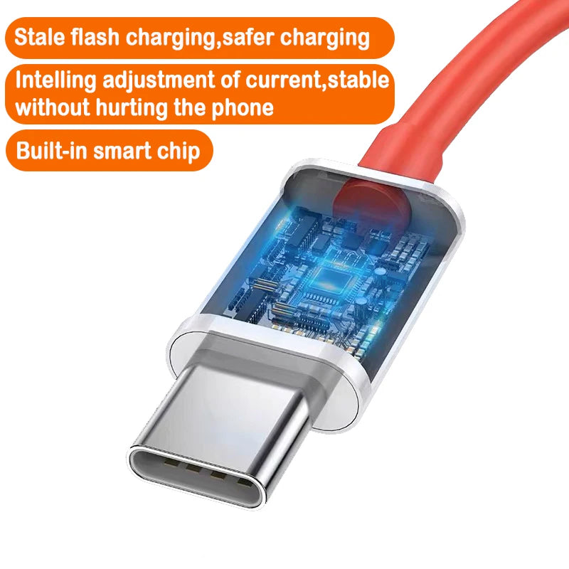 150W SUPERVOOC Fast Charger Cable USB Type C 8A For Oneplus Ace 2 Pro 10R 10T