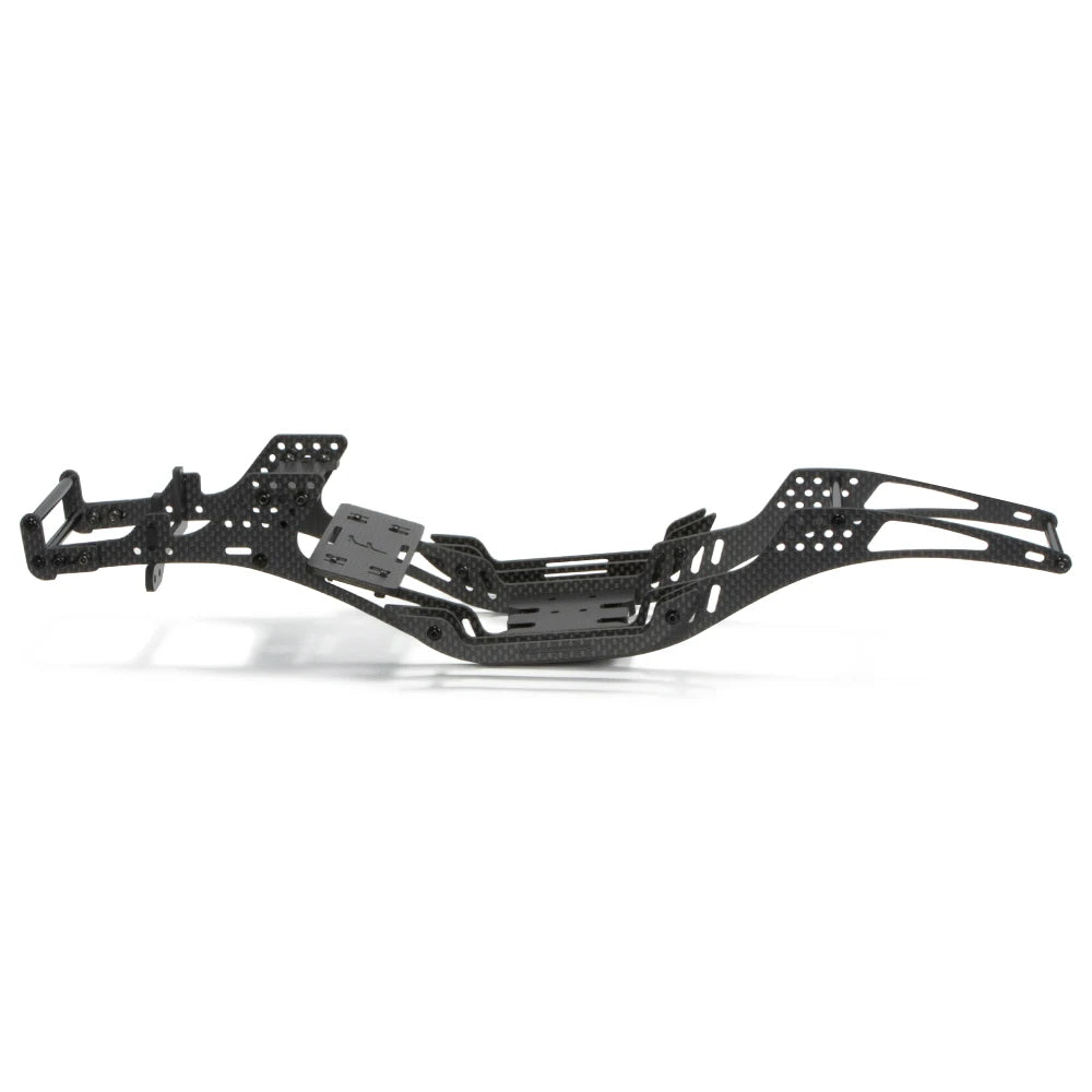 Carbon Fiber LCG Chassis Kit Cheater Rigs Frame with Delrin Skid for 1/10 RC Car Crawler SCX10 II Element Enduro Comp Builds