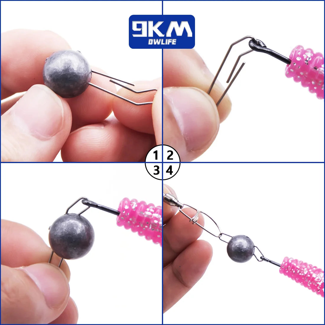 9KM 10Pcs Cheburashka Weights Cheb Ball Sinkers Hook Connector Freshwater