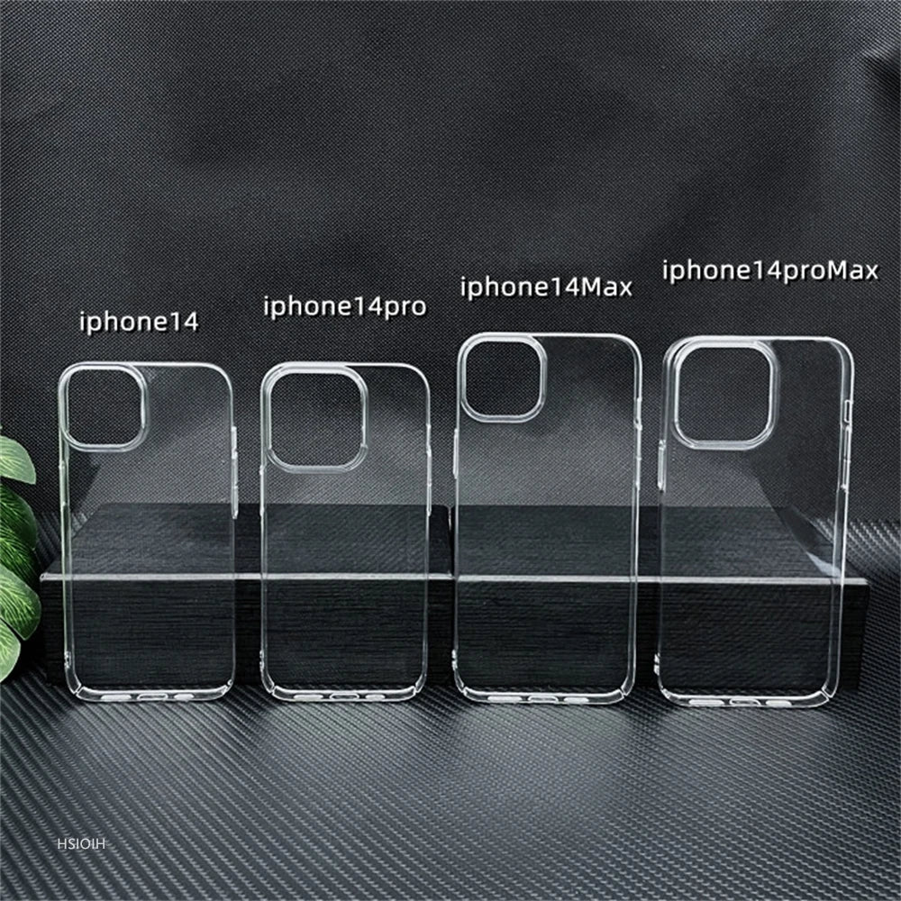 Ultra Clear PC Hard Case for iPhone 11 12 13 14 15 16 Pro X XR XS Max mini Plus Case Slim Transparent Protective Back Cover