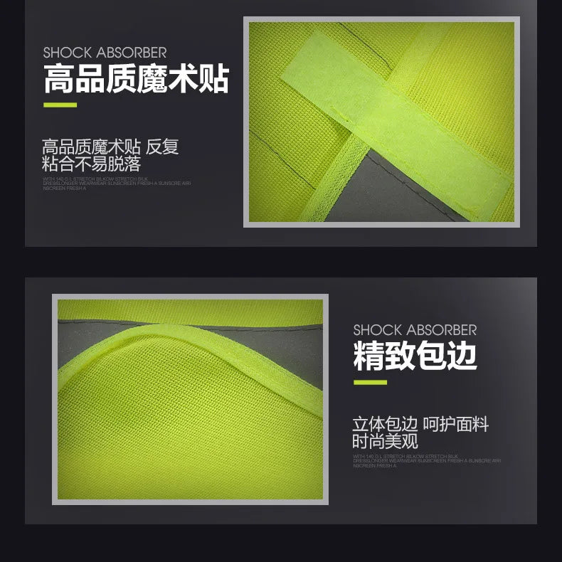 1Pc Reflective Strip Vest Car Emergency Fluorescent High Visibility Safety Vest Motorcycle Jackets Reflective Clothing Hi-Vis