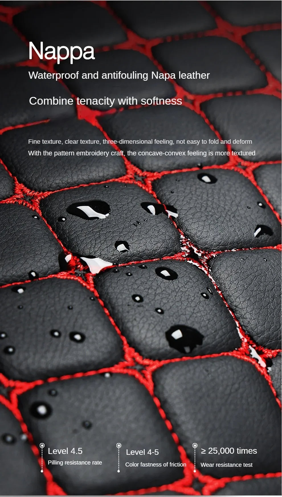 Kcimo Universal Pu Leather Car Seat Cover Seat Back Soft Cushion Minimalism Seat Cushion Chair Carpet Pad Auto Accessories