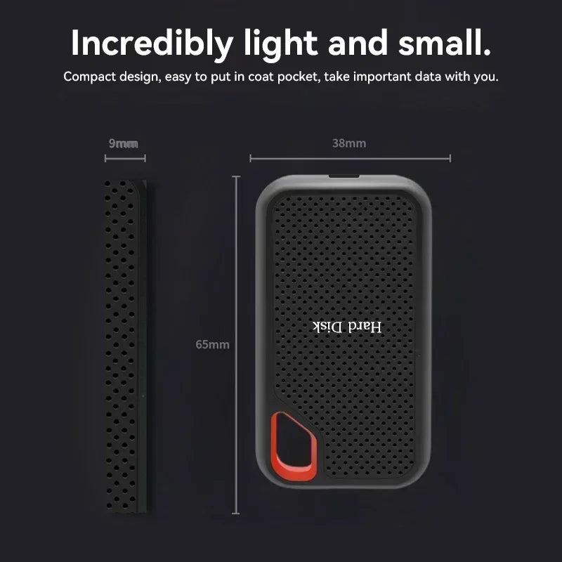 Portable SSD 128TB High-quality Hard Drive 1TB/2TB Original Hard Disk USB 3.1 High Speed Storage Device for Laptop/PC/Phone/Mac