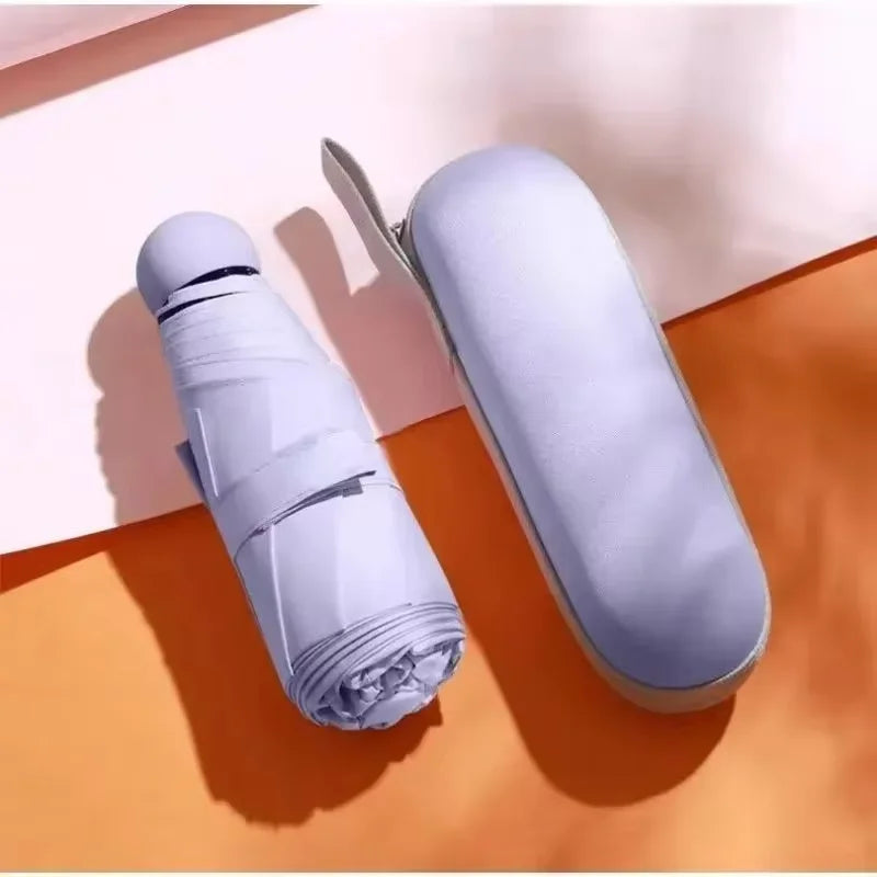 Ultra-light portable capsule umbrella, anti-UV umbrella, mini sun protection, anti-UV umbrella, sunshade, rain or shine umbrella